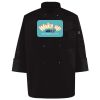 Ten Pearl Button Black Chef Coat Thumbnail