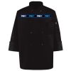 Ten Pearl Button Black Chef Coat Thumbnail