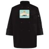 Ten Pearl Button Black Chef Coat Thumbnail